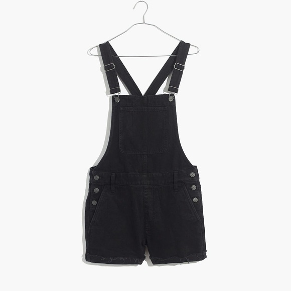 MADEWELL | Adirondack Short Overalls in Washed Black | L - Picture 2 of 11